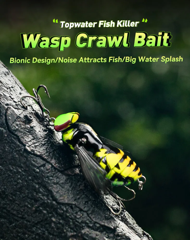 Vista completa del señuelo Kingdom Wasp Crawl Bait