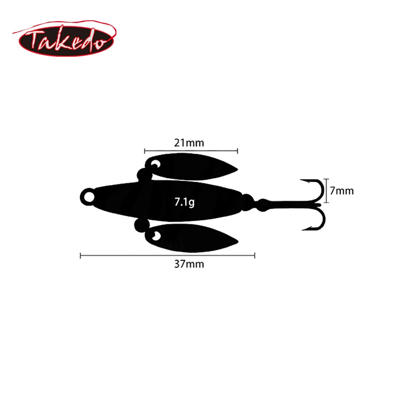 TAKEDO SP05 cuchara giratoria luminiscente - jigging metal para perca - imagen 2
