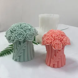 Molde de Silicona 3D Ramo Rosas para Manualidades, Resina y Velas