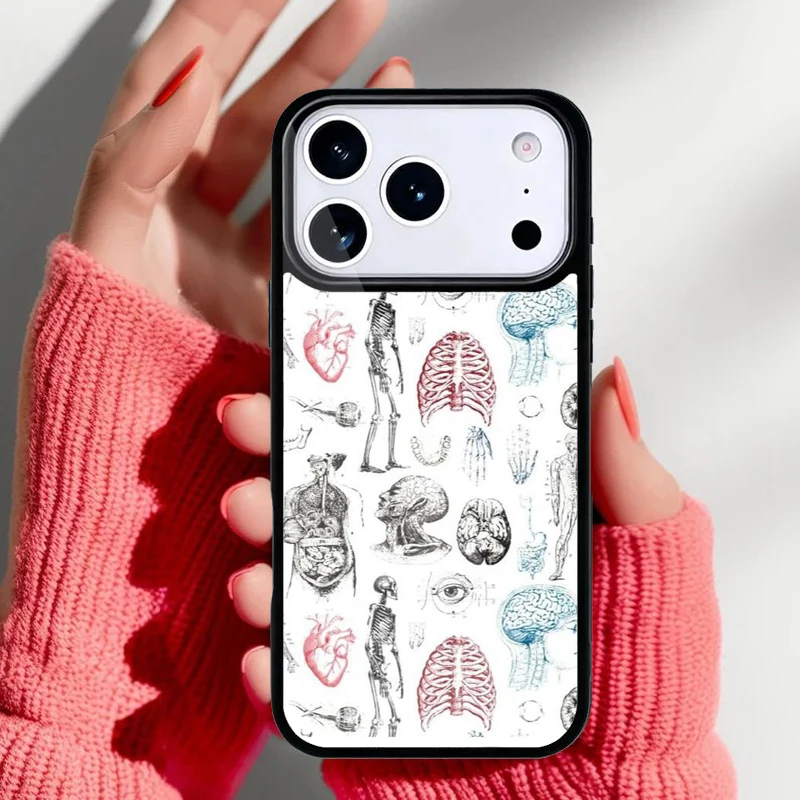 Funda iPhone con diseño de cerebro humano vista frontal