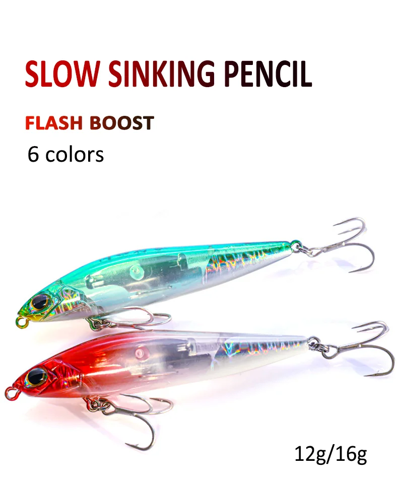 Cebo de lápiz AJLURES vista lateral del jerkbait wobbler