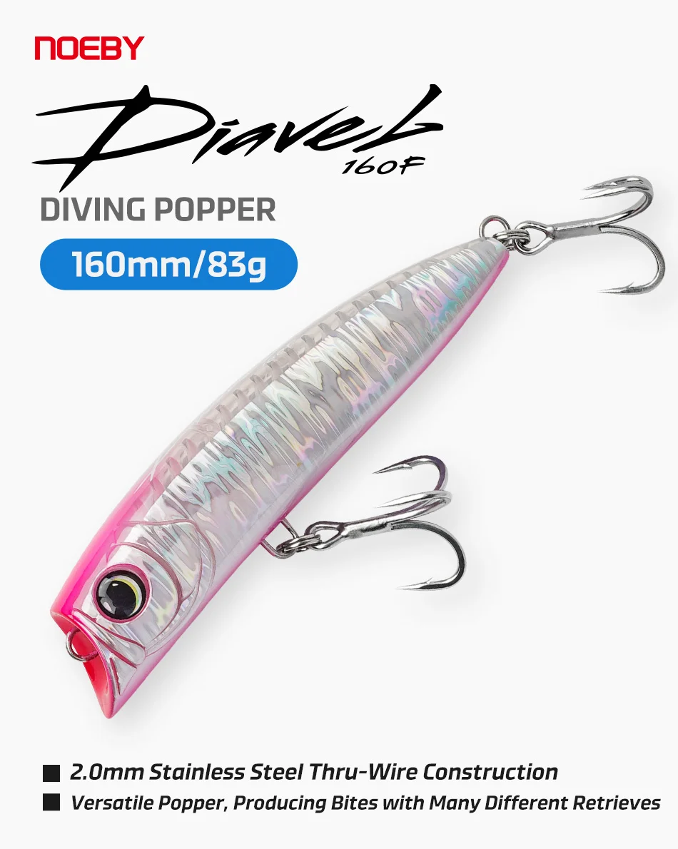 NOEBY popper 160 mm y 85 g en acabado marino