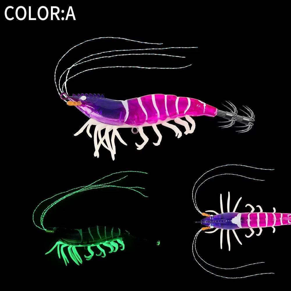 Webfoot Señuelo Camarón Luminoso 80mm para Calamar - imagen 3