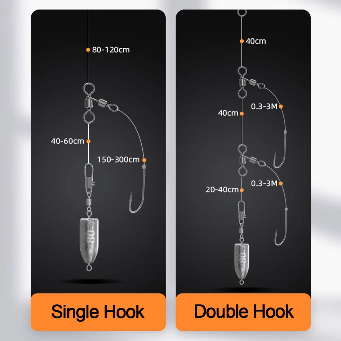 Conector Giratorio 3 Vías FishTrip – Pesca de Bagre - imagen 2