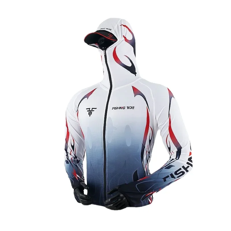 Camisas transpirables hielo con capucha para pesca y protección solar