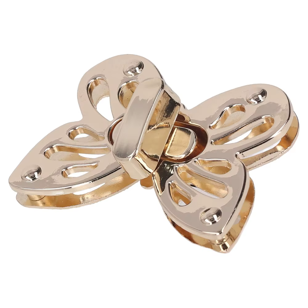 Cierres Mariposa Giro Dorado Claro Vintage para Bolsos y Manualidades - imagen 3