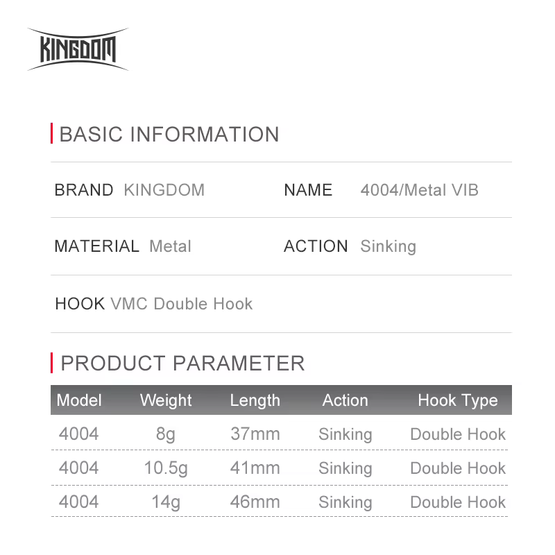 Kingdom Señuelo VIB Hundido – Crankbait de Vibración para Pesca - imagen 5