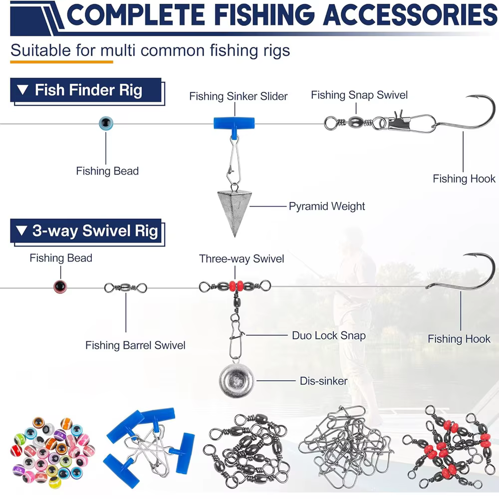 Broches giratorios para lubina y trucha – Eslingas de pesca - imagen 3