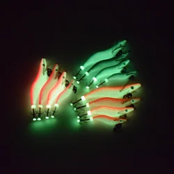 Señuelo Calamar Madera Dura Iridescente – Luminiscente para Sepias y Pulpos
