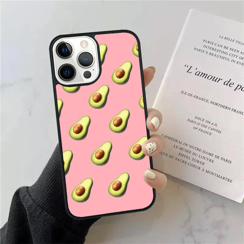 Detalle del estampado de aguacate en la funda