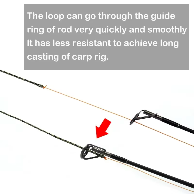 Línea Leadcore para carpa 45lb con clips giratorios de cambio rápido