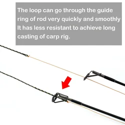 Línea Leadcore para carpa 45lb con clips giratorios de cambio rápido