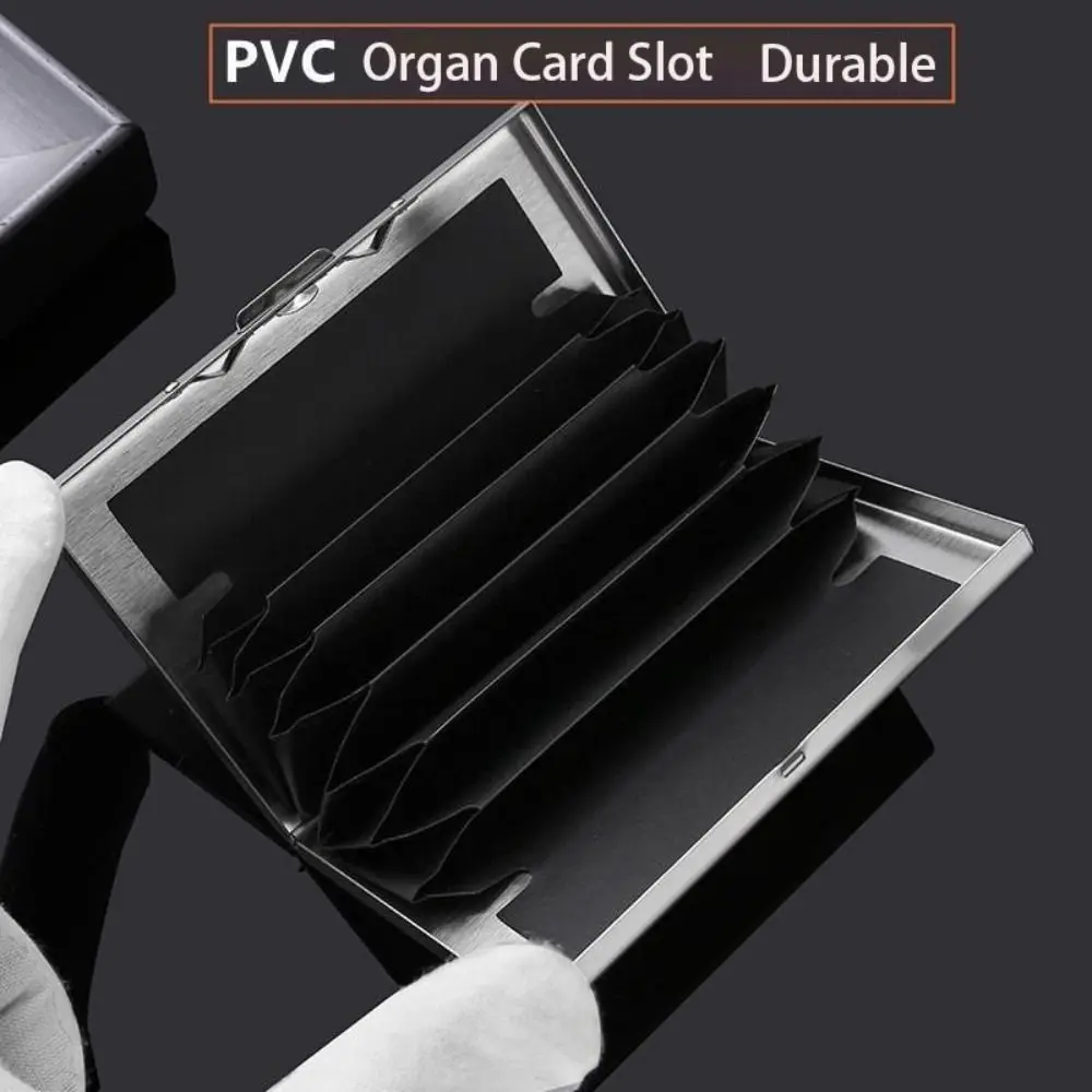 Tarjetero Anti-RFID de acero inoxidable delgado para tarjetas de viaje - imagen 4