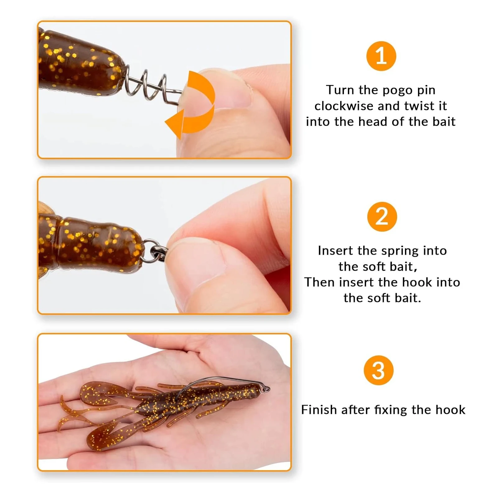 Señuelos suaves para pesca de langosta con anzuelo jigging y Texas - imagen 3