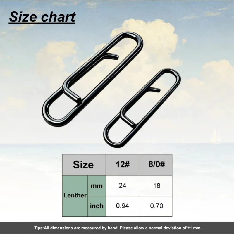Clips de pesca acero inoxidable giratorios rápidos para agua salada - imagen 3