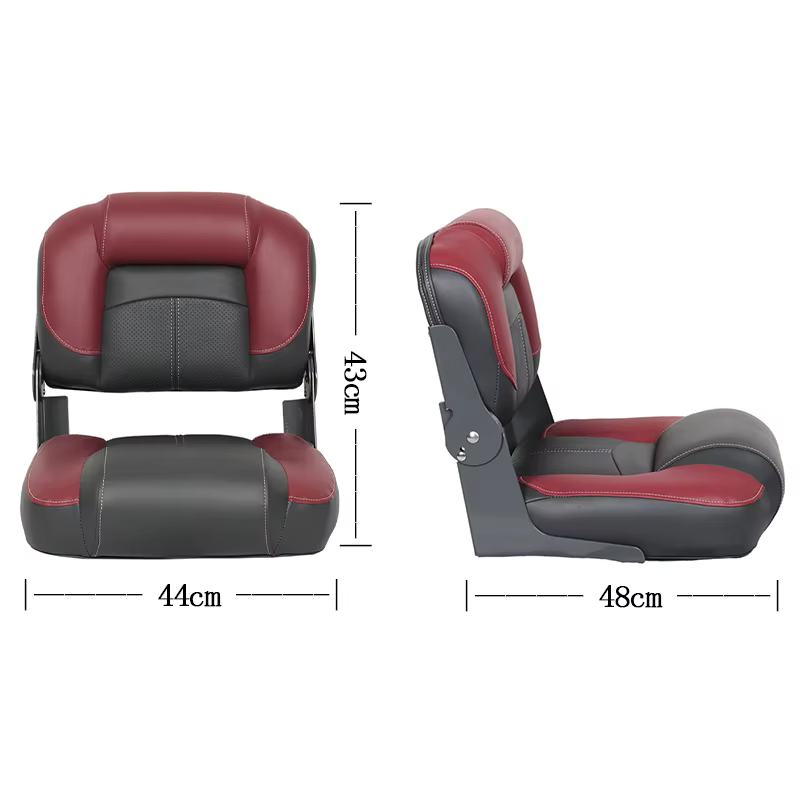 Asiento plegable barco de pesca ergonómico impermeable cuero PVC - imagen 4