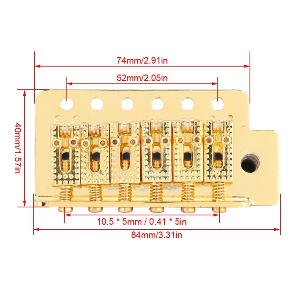 Puente Vibrato Profesional dorado con rodillos metálicos - imagen 5