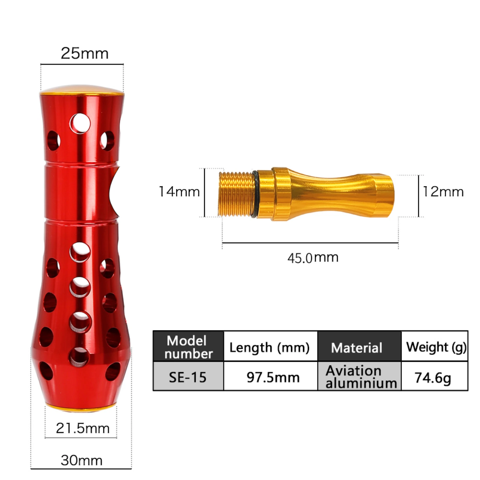Perilla de carrete de aluminio SANLIKE para Shimano B y Daiwa L - imagen 2