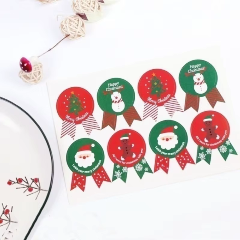 Pegatinas navideñas adhesivas para sellar regalos y paquetes - imagen 4