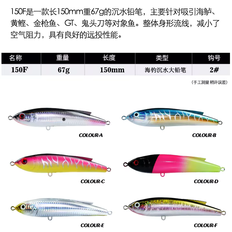 Señuelo lápiz hundible Swolfy – Big game artificial para GT y atún - imagen 4
