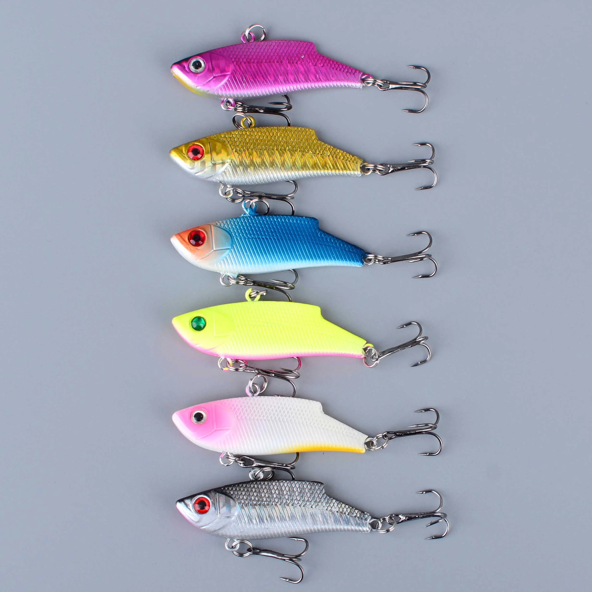 Señuelo VIB tipo cuchara para invierno y salmón, wobbler duro - imagen 5