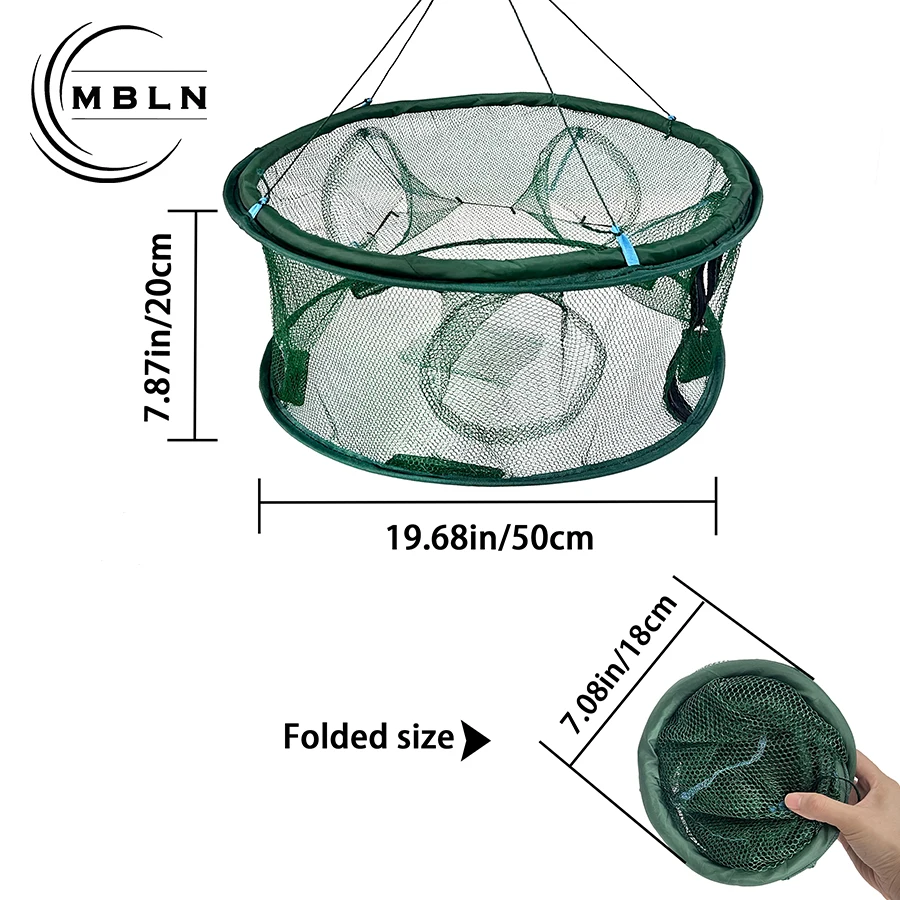 Trampa para camarones plegable – jaula para peces y redes - imagen 2