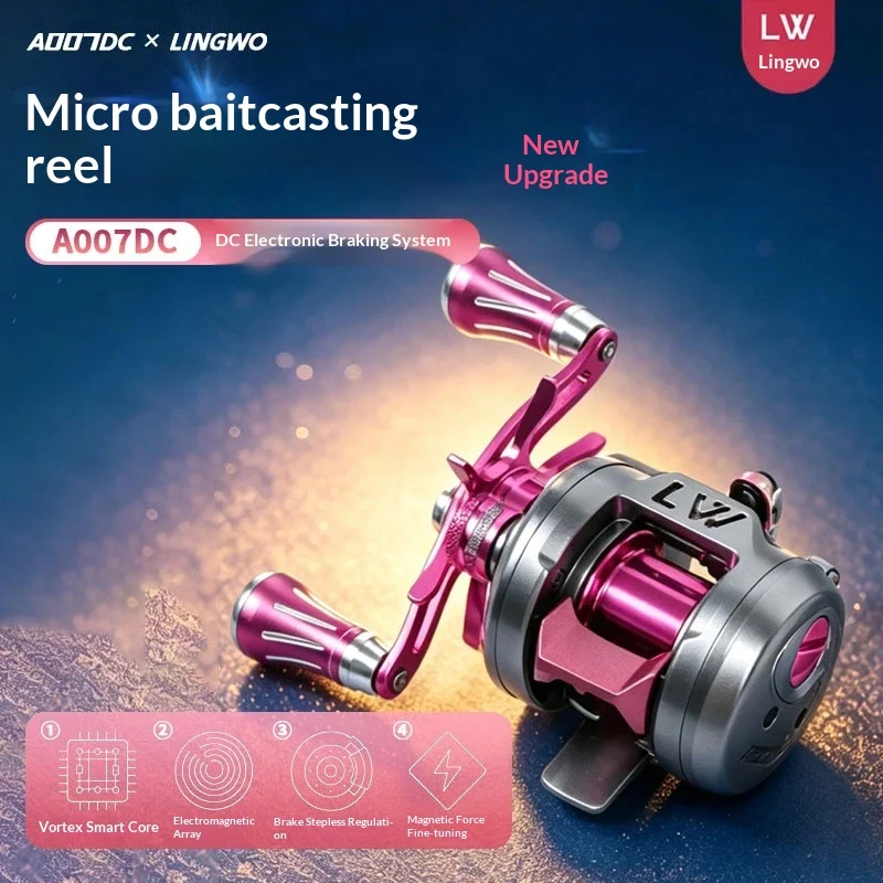 Carrete de pesca LW A007 DC con freno electrónico y rodamientos - imagen 2