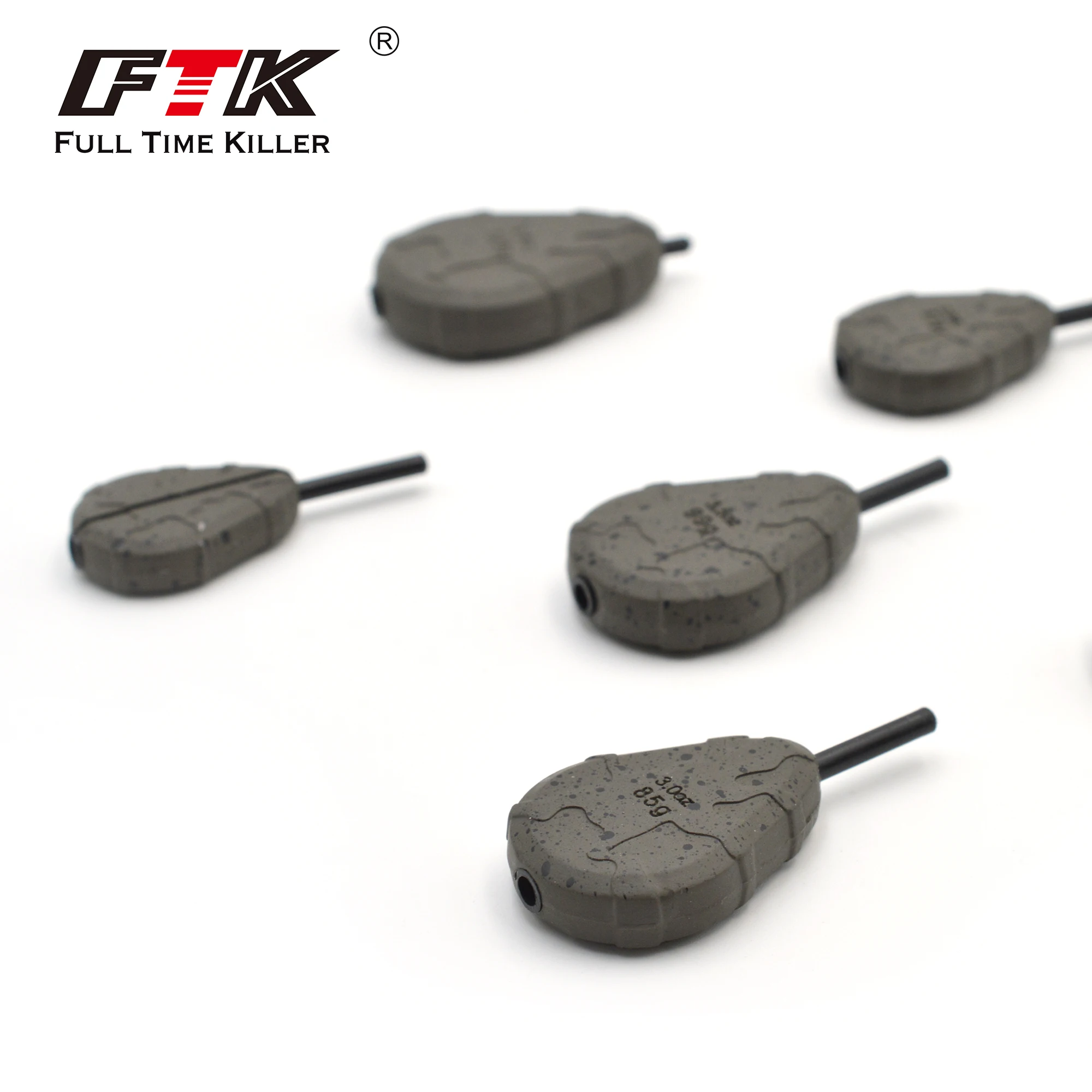 Plomos FTK en línea para pesca de carpa