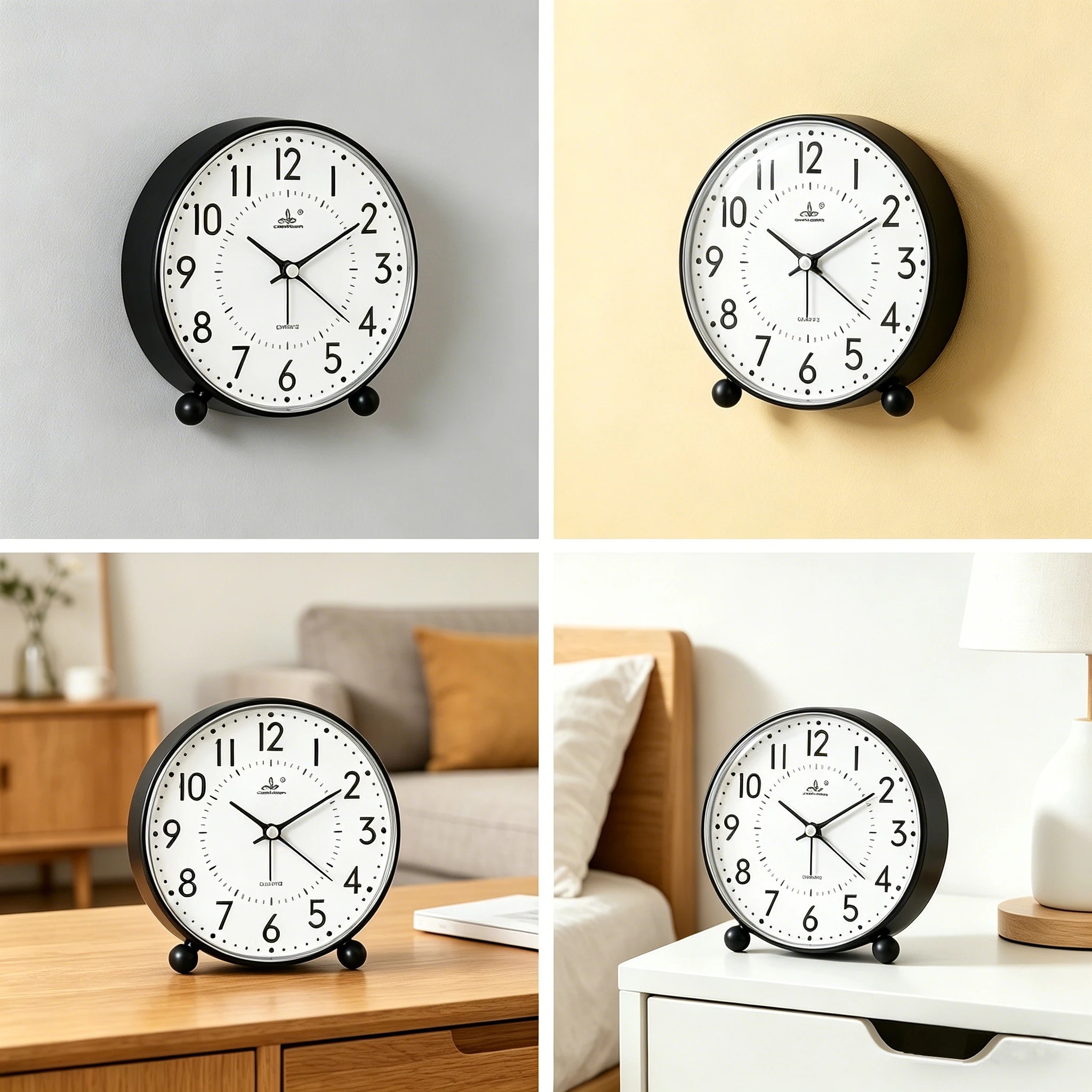 Reloj despertador analógico de 5 pulgadas con números grandes