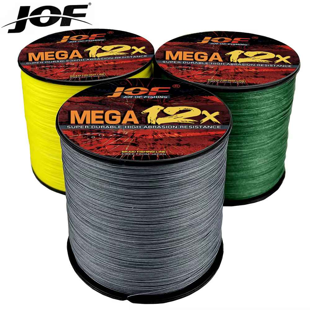 JOF X12 Sedal trenzado PE – Línea resistente multicolor para pesca