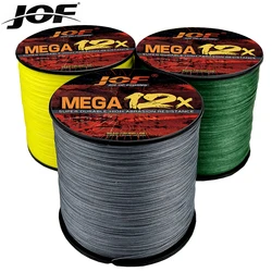 JOF X12 Sedal trenzado PE – Línea resistente multicolor para pesca