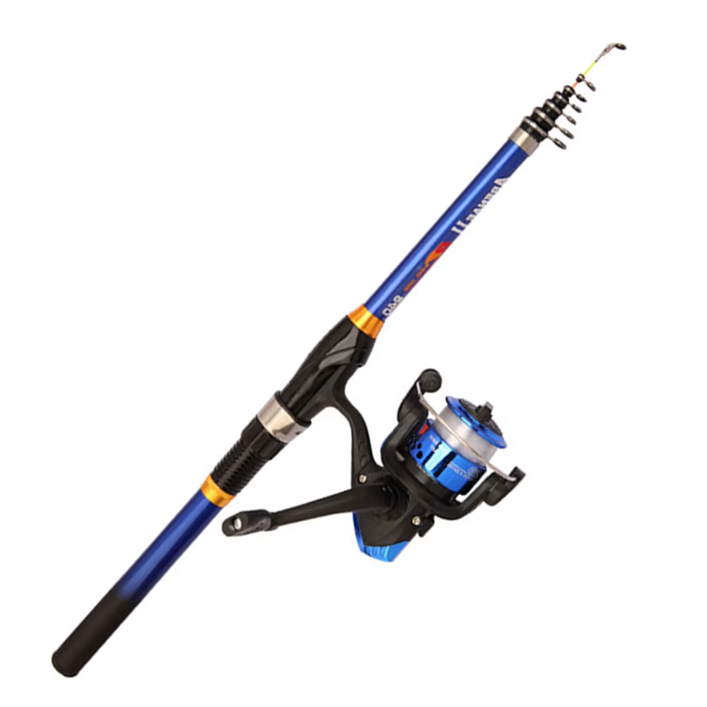 Caña pescar telescópica de carbono ligera – Ideal para pesca nocturna