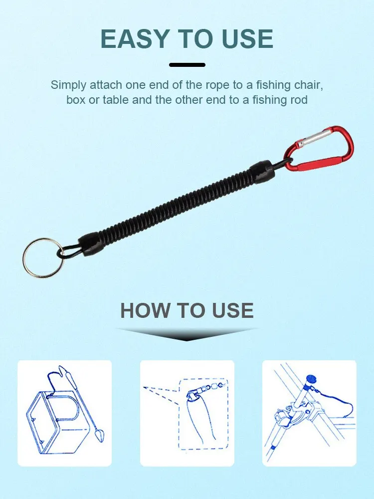 Juego de tres cordones retráctiles para pesca