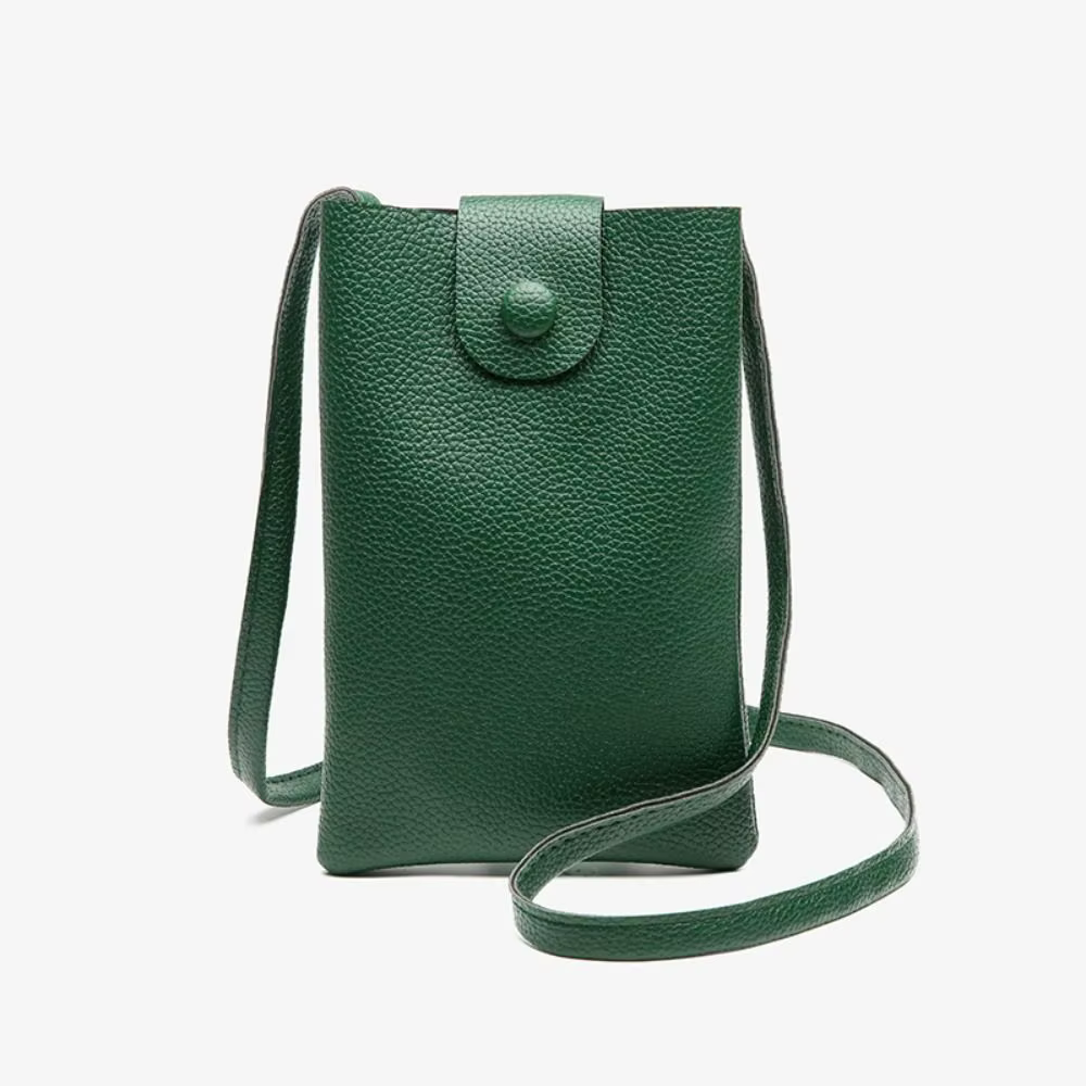 Bolso bandolera femenino de tamaño compacto y correa ajustable