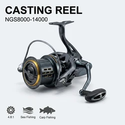 Carrete de Pesca NGS Surf con bobina de metal y freno