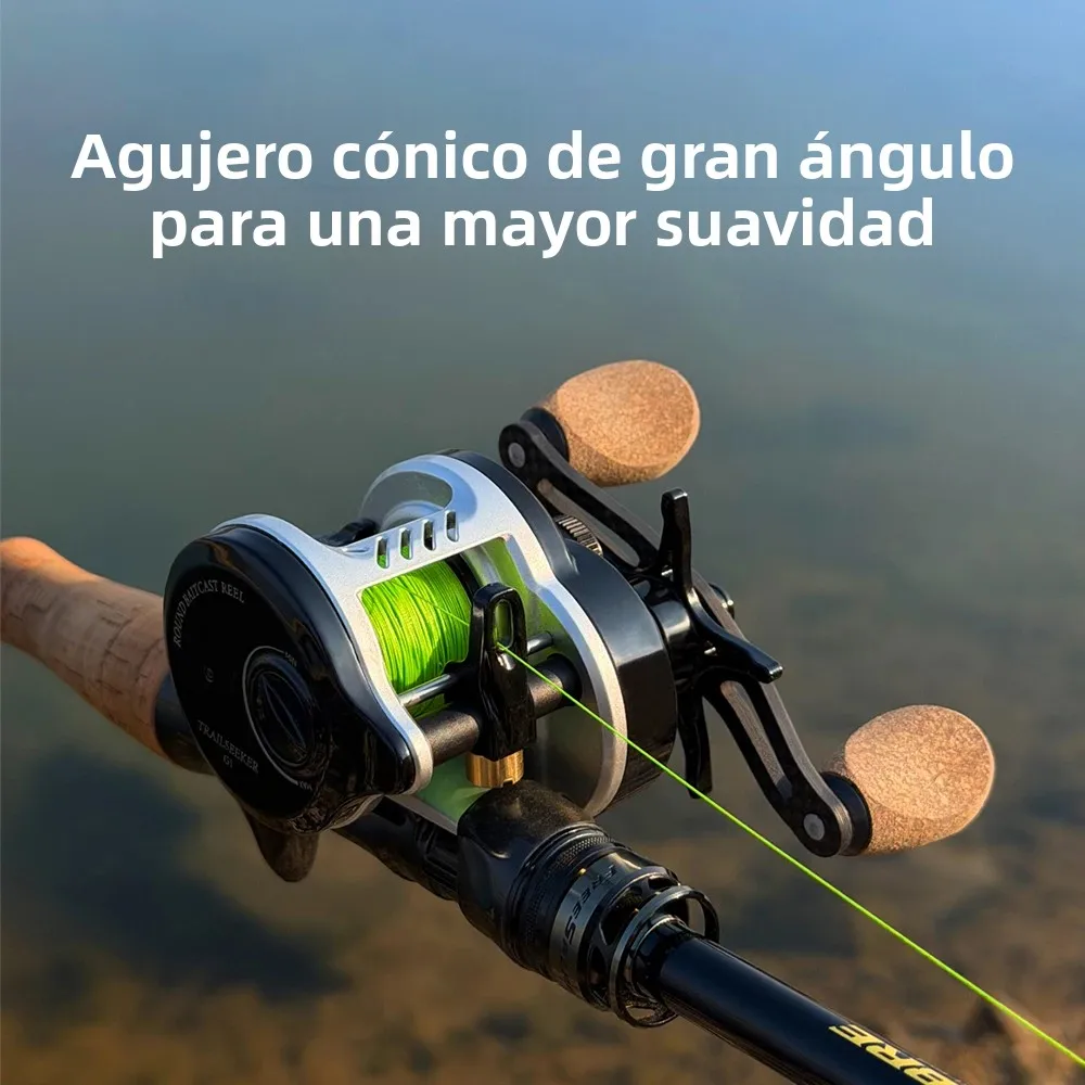 Carrete baitcasting Huidiao TRAILSEEKER G1 DC para señuelos finos - imagen 2