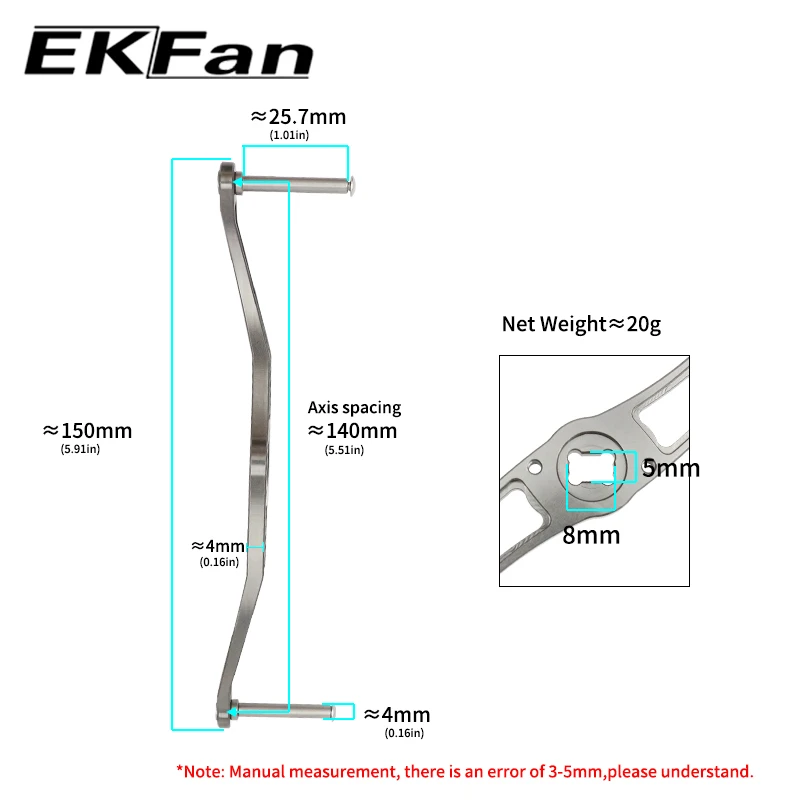 Tiradores EKFan para carrete baitcast – CNC ultraligeros - imagen 5