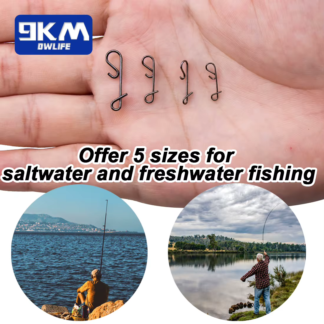 9KM Snap Power Clip – Mosquetón inox para cambio rápido de señuelos - imagen 5