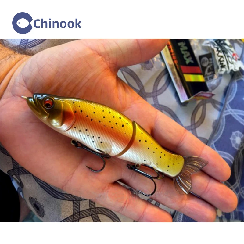 Chinook Wobler pencil articulado ABS para lucio, black bass y perca - imagen 5
