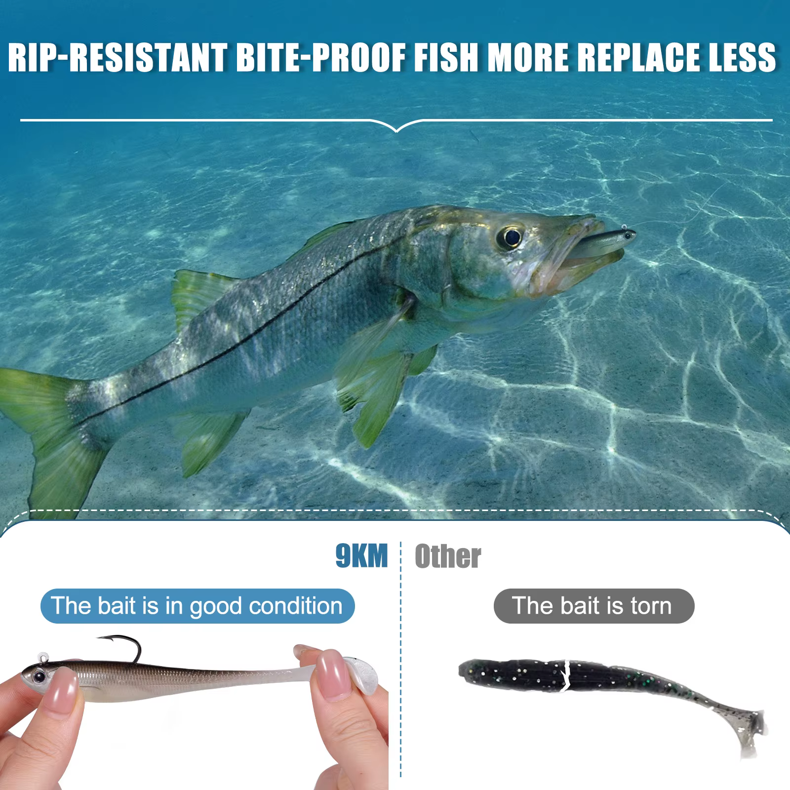 Jig Head Swimbait 9KM para black bass en agua dulce - imagen 4