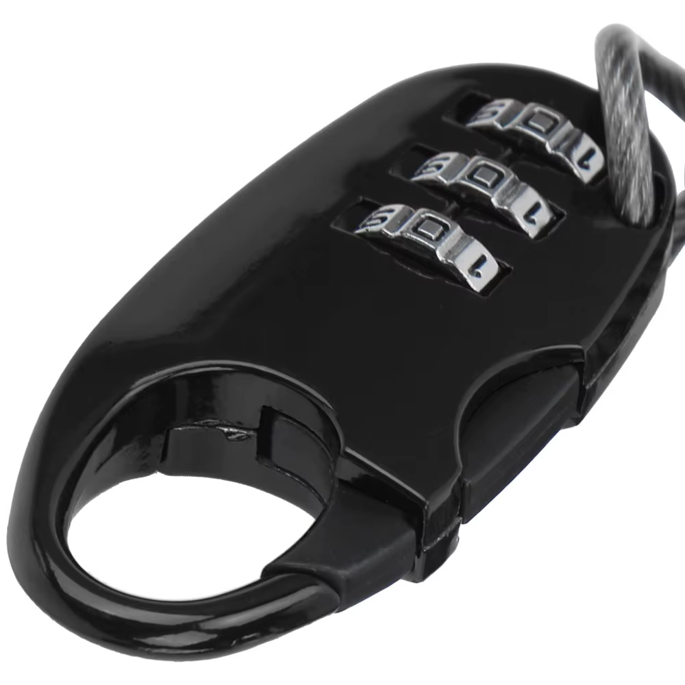 Cable Candado para Casco con Contraseña – Acero y Zinc
