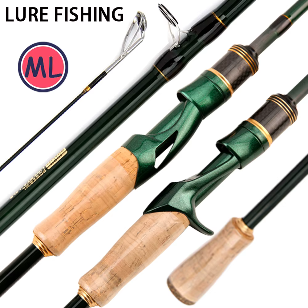 Caña de pesca viaje 6 secciones carbono ML – Spinning y casting - imagen 2