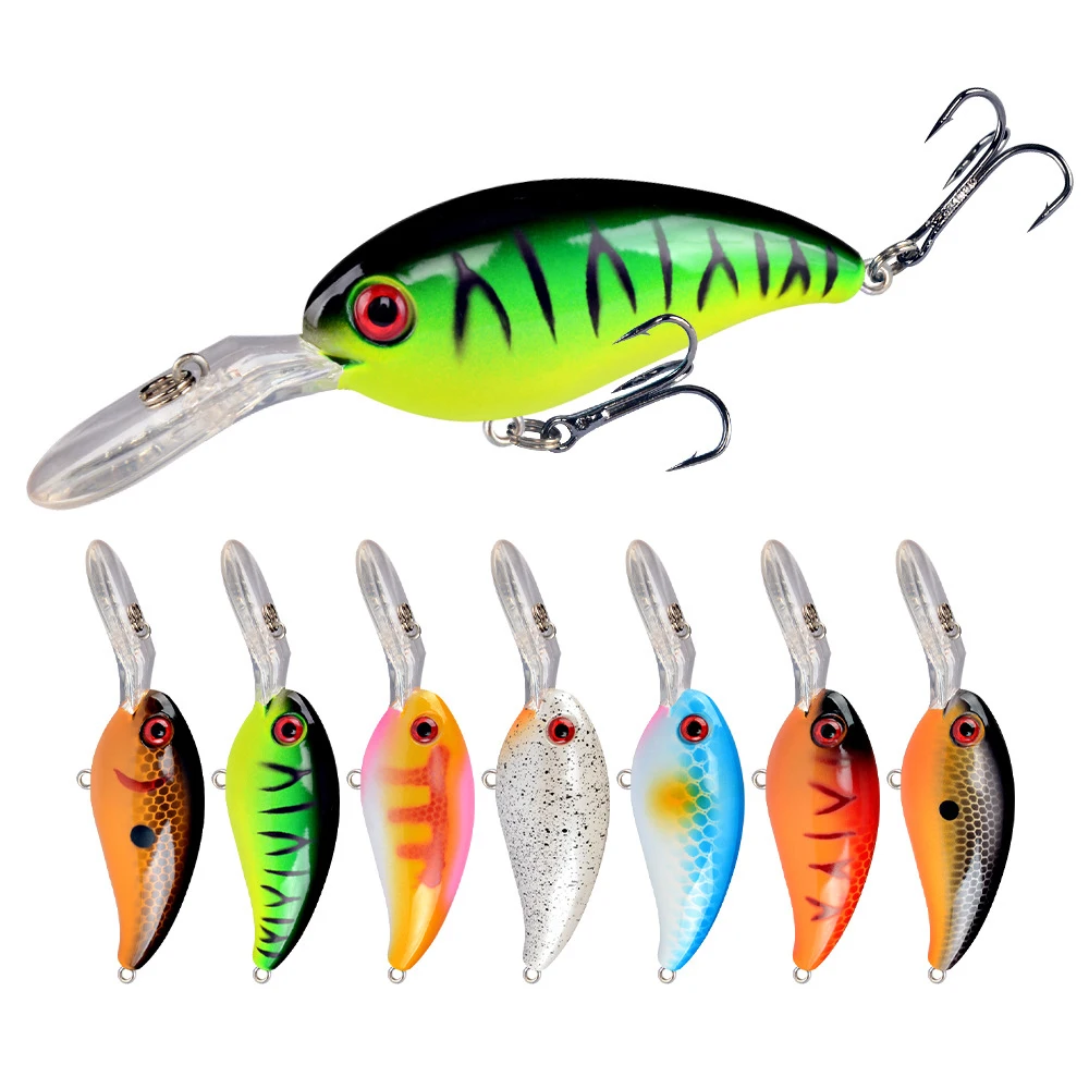 Set completo de 7 señuelos de pesca con manivela