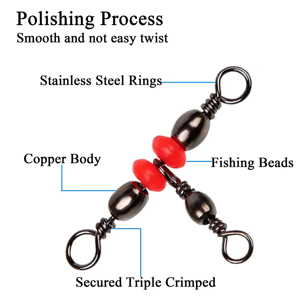 Conector triple giratorio Pro Beros – Accesorio para aparejos de pesca - imagen 5