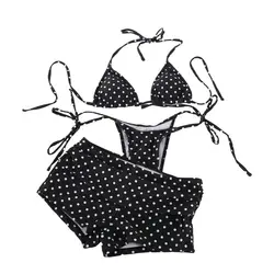 Traje de baño mujer puntos veraniego estampado – estilo playa