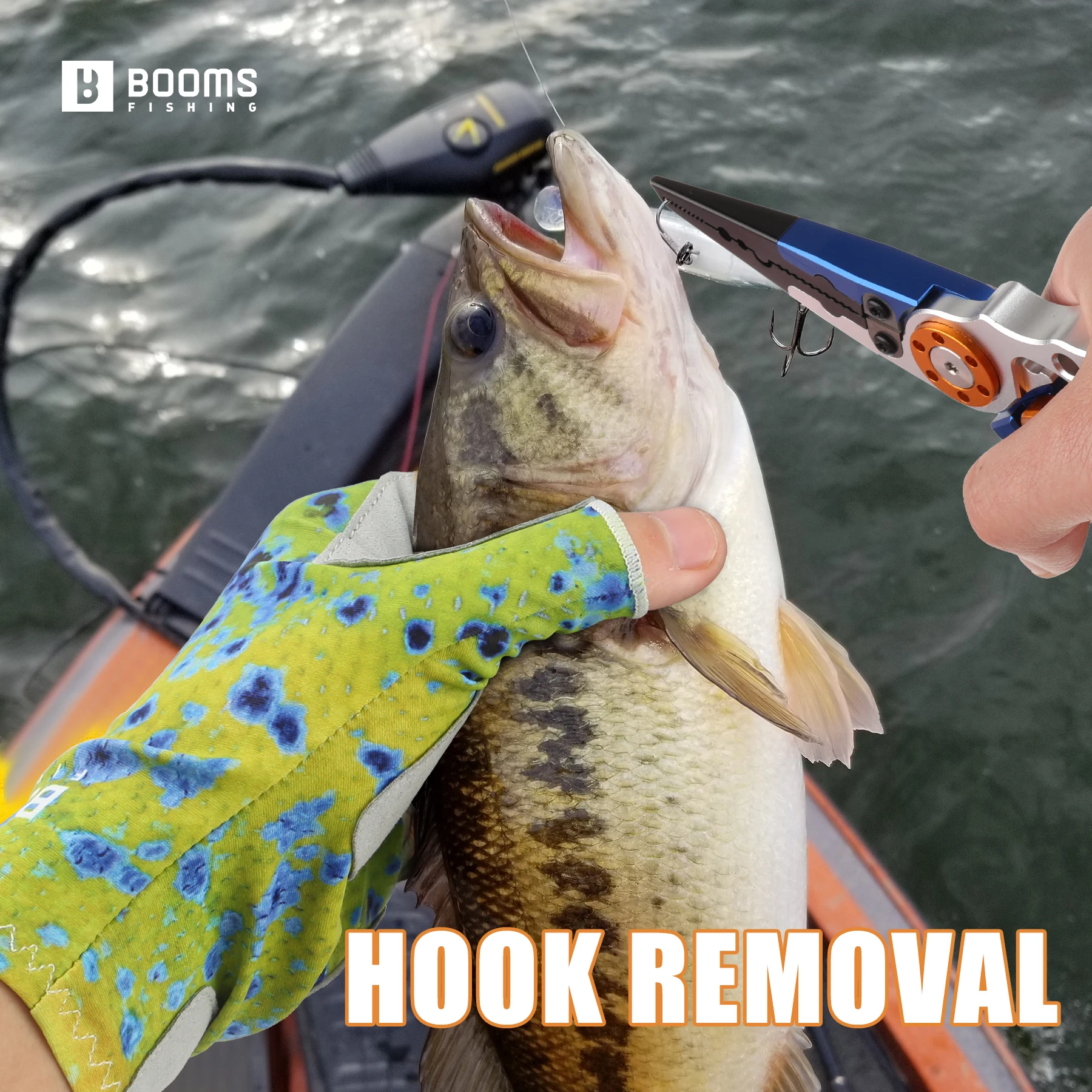Booms Fishing X01 – Alicates multiherramienta pesca con removedor anzuelos - imagen 4