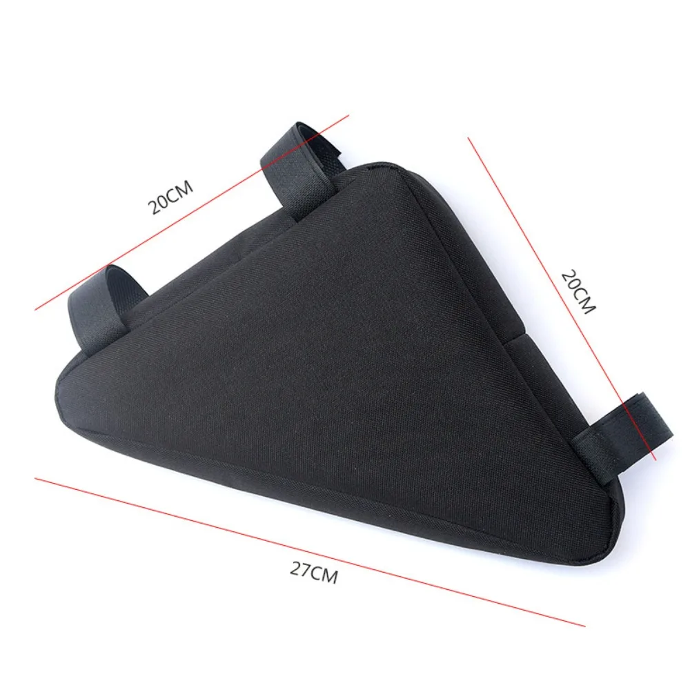 Bolsa triangular negra para manillar de bicicleta