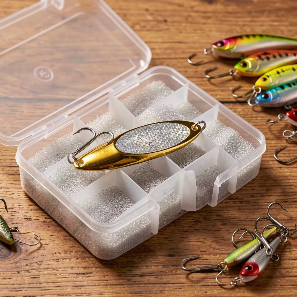 Cuchara de Pesca para Trucha con Anzuelos Triples – Dorado y Plateado - imagen 5