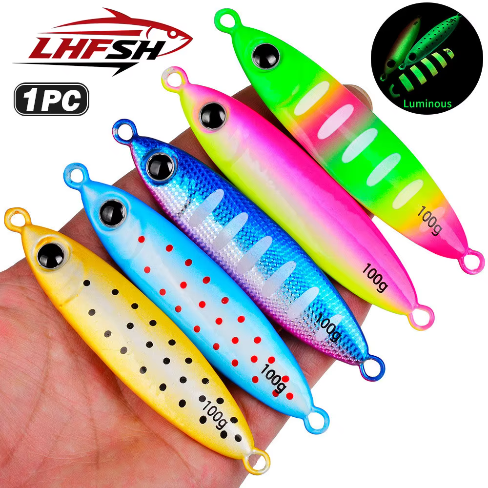LHFSH Jig metálico luminoso de lance largo para pesca embarcada - imagen 2
