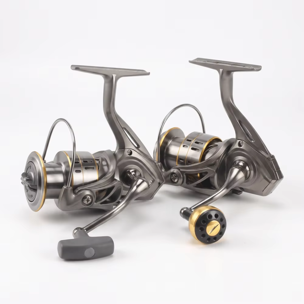 Carrete de pesca con arrastre suave y manivela intercambiable - imagen 5